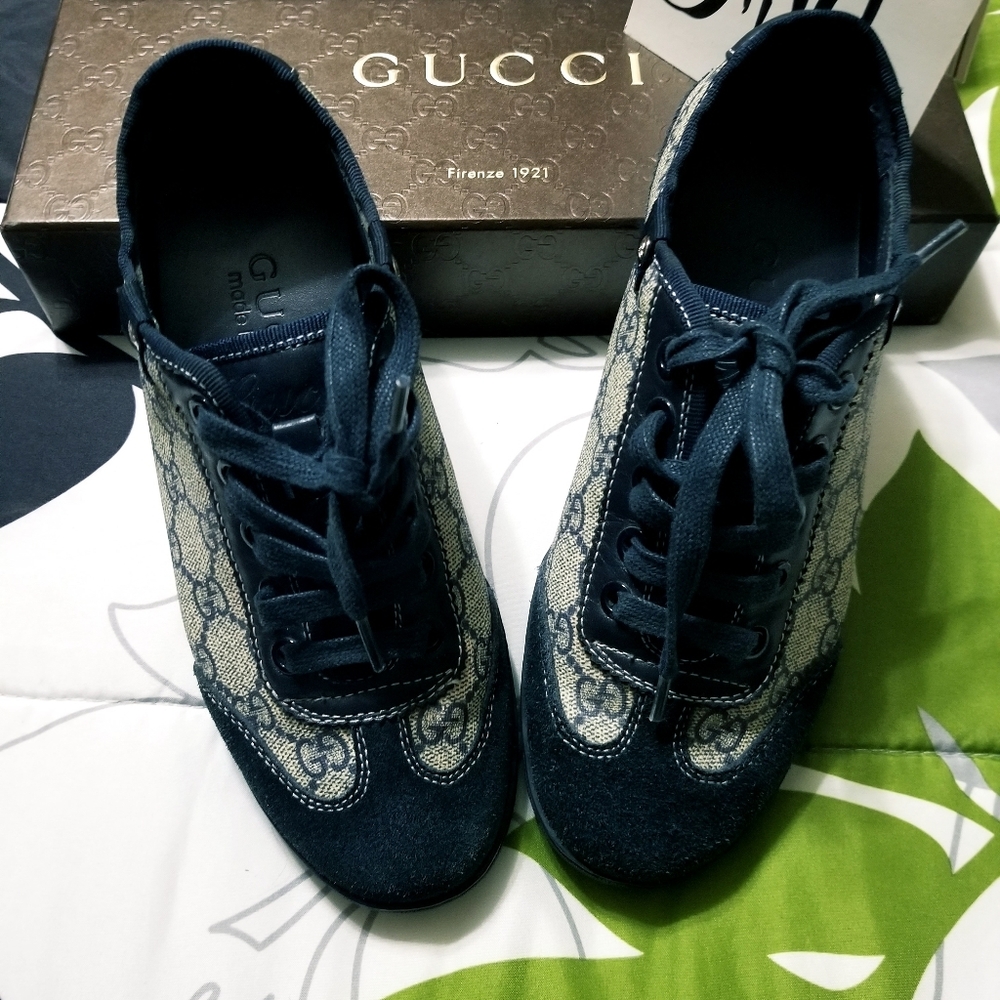 SOLD! GG supreme sneakers blue navy